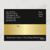 ビパーソナライズされたジネスホリデー案内オーナメント ポストカード (裏面)