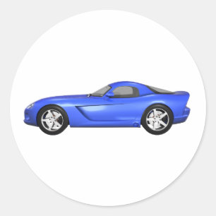 ビパー懸命トップマッスルカー:青の仕上げ ラウンドシール