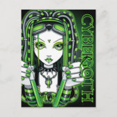 ビビアンのサイバーゴス毒性の緑の妖精はがき ポストカード (正面)