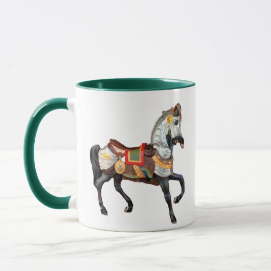 ビビアンのショップ – 回転木馬馬の茶または マグカップ (左)