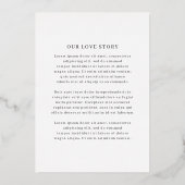 ビビアンシンプルのエレガントな結婚式の日付を保存 箔招待状 (裏面)