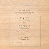 ビビアンシンプルエレガントな結婚式 アクリル招待状 (正面)