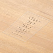 ビビアンシンプルエレガントな結婚式 アクリル招待状 (レイダウン)