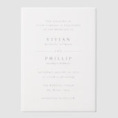 ビビアンシンプルエレガントな結婚式 ベラム紙招待状 (正面)
