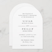 ビビアンシンプルエレガントな結婚式 招待状 (正面/裏面)