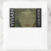 ビビアン・ブラック・クシュ 長方形シール (バッグ)