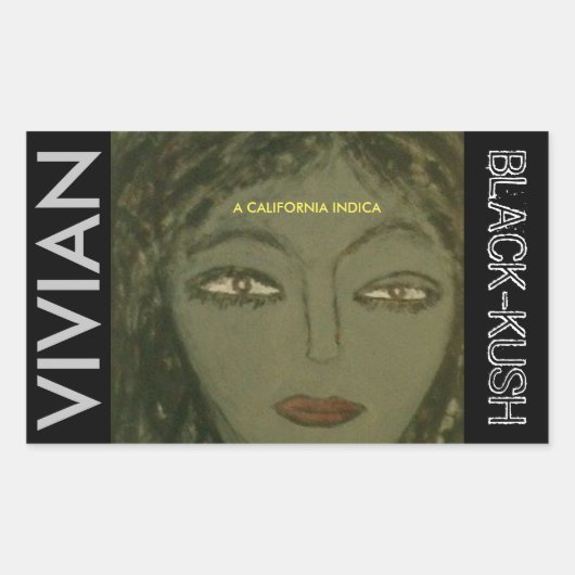 ビビアン・ブラック・クシュ 長方形シール (正面)