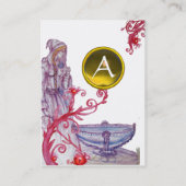 ビビエンモノグラム宝珠黄金金属エグシェル 名刺 (裏面)