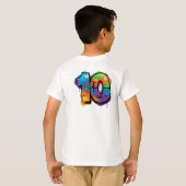 ビビッドな芸術少年Tシャツ Tシャツ (裏面フル)