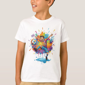 ビビッドな芸術少年Tシャツ Tシャツ