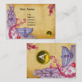 ビビビエンモノグラム宝石イエロー 名刺 (正面/裏面)