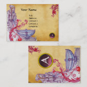 ビビビエンモノグラム宝石イエロー 名刺 (正面/裏面)