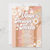 ビビントリビン'と3自然レトロ誕生日 招待状 (正面)