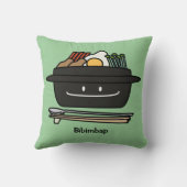 ビビンバの韓国の茶碗のnamulの野菜の卵 クッション (裏面)