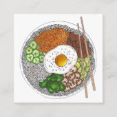 ビビンバップ韓国料理料理レストランシェフ スクエア名刺 (正面)