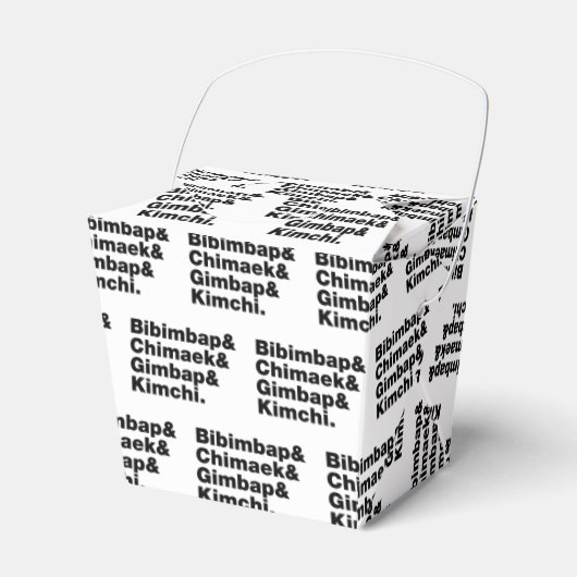 ビビンバップ&チマーク&ジンバップ&キムチ。韓国料理 フェイバーボックス (正面サイド)