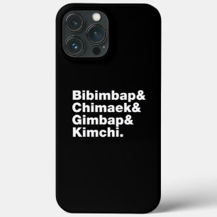 ビビンバップ&チマーク&ジンバップ&キムチ。韓国料理 iPhone 13 PRO MAXケース