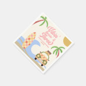 ビビン&スリーサーフピンクの誕生日パーティー スタンダードカクテルナプキン (角)