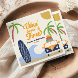 ビビン&スリーサーフブルー3rd誕生日パーティー スタンダードカクテルナプキン