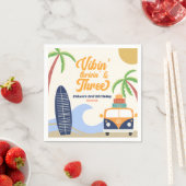 ビビン&スリーサーフブルー3rd誕生日パーティー スタンダードカクテルナプキン (インサイチュ)