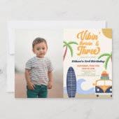 ビビン&スリーサーフブルー3rd誕生日パーティー 招待状 (正面)