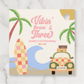 ビビン&スリーサーフボードピンク第3誕生日パーティー フェイバータグ (裏面)