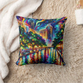 ビビ鮮やかジョン:サンサイケデリックアントニオ・リバーウォーク クッション (ブランケット)