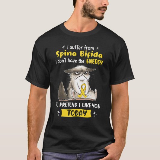 ビフィダ認識度猫 Tシャツ (正面)