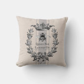 ビフランスのー女王、グレストライプのフェイクーの袋 クッション (正面)