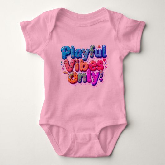 ビブよくはしゃぐスのみ ベビーボディスーツ (正面)