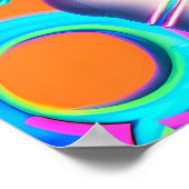 ビブジベエレクトリックケンゲージレトロウェーブおもしろい ポスター (角)