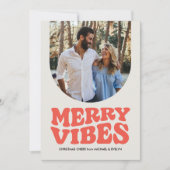 ビブメリースおもしろいレトロ写真クリスマス シーズンカード (正面)