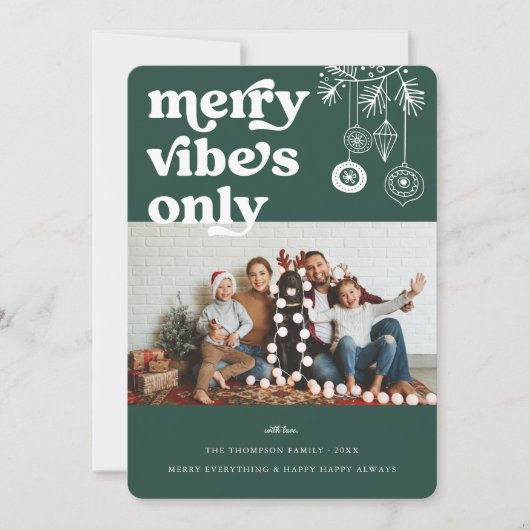 ビブメリースのみ |レトロの写真の休日 シーズンカード (正面)