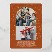 ビブメリースのみ |レトロの写真の休日 箔シーズンカード (裏面)