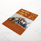 ビブメリースのみ |レトロの写真の休日 箔シーズンカード (回転した状態)