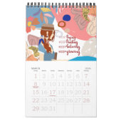 ビブモダンスやる気を起こさせる抽象芸術2022 カレンダー (3月 2026)