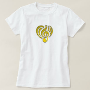 ビブラシオンズ ミュージカル ラブ イエロー ハート 音符 DJ Tシャツ