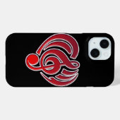 ビブラシオンミュージカルラブ赤ハートミュージックノートDJ Case-Mate iPhoneケース (裏面 (横))
