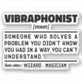 ビブラフォンソーンパーカッション楽器ークール恋人 シール (正面)