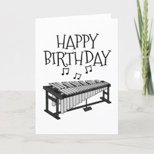ビブラフォン誕生日カードパーカッショニストミュージシャン サンキューカード