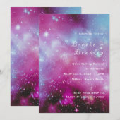 ビブラントマゼンタ星雲の結婚式 招待状 (正面/裏面)