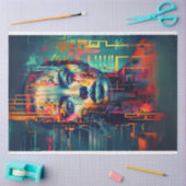 ビブラント抽象芸術カオスポートレートレディーデカップージ 薄葉紙 (クラフト)