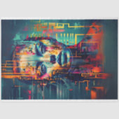 ビブラント抽象芸術カオスポートレートレディーデカップージ 薄葉紙 (正面)