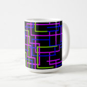 ビブラント ネオン グリッド コーヒーマグカップ (正面右)