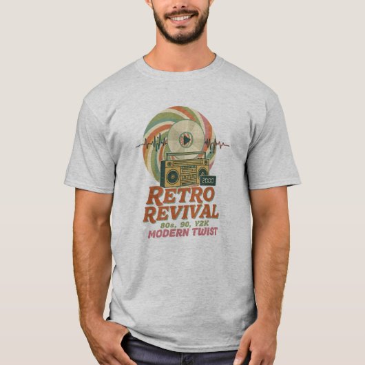ビブラント・レトロ・リバイバル 80年代 90年代 Y2K 美学 モダン Tシャツ (正面)