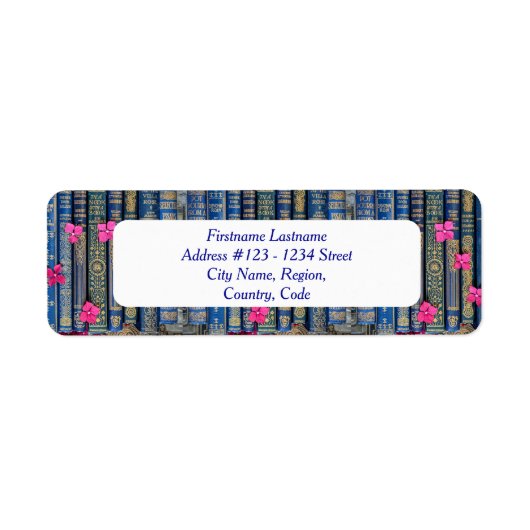 ビブリオピールの住所 シールブルー ラベル (正面)