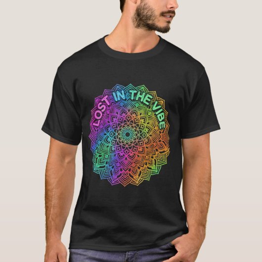ビブロスの虹彩マンダラネオン グラフィック Tシャツ (正面)