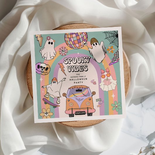 ビブ不気味スレトロおもしろいハローウィンパーティ スタンダードカクテルナプキン