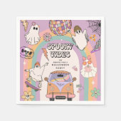 ビブ不気味スレトロおもしろいハローウィンパーティ スタンダードカクテルナプキン (正面)