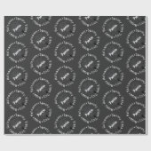 ビブ不気味ス白黒ハッピーハローウィンパターン ラッピングペーパー (フラット)